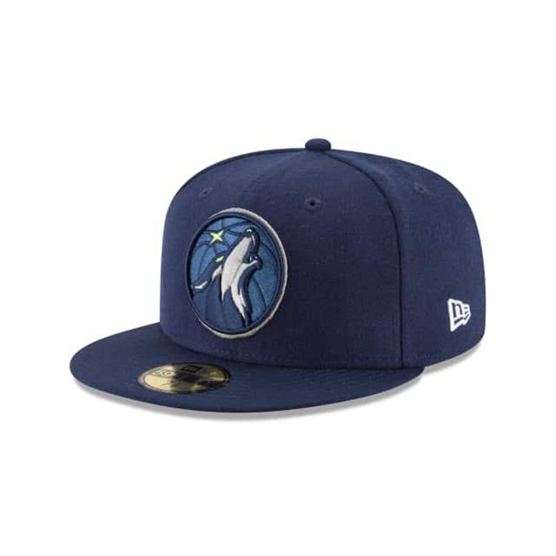 NBA Minnesota Timberwolves Wool Standard 59Fifty Fitted (QOL4060) - Black New Era Caps